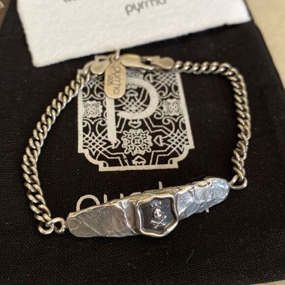 NEW! Pyrrha I Was Here Bar Bracelet Sterling Silver Rare Archived - Picture 2 of 9